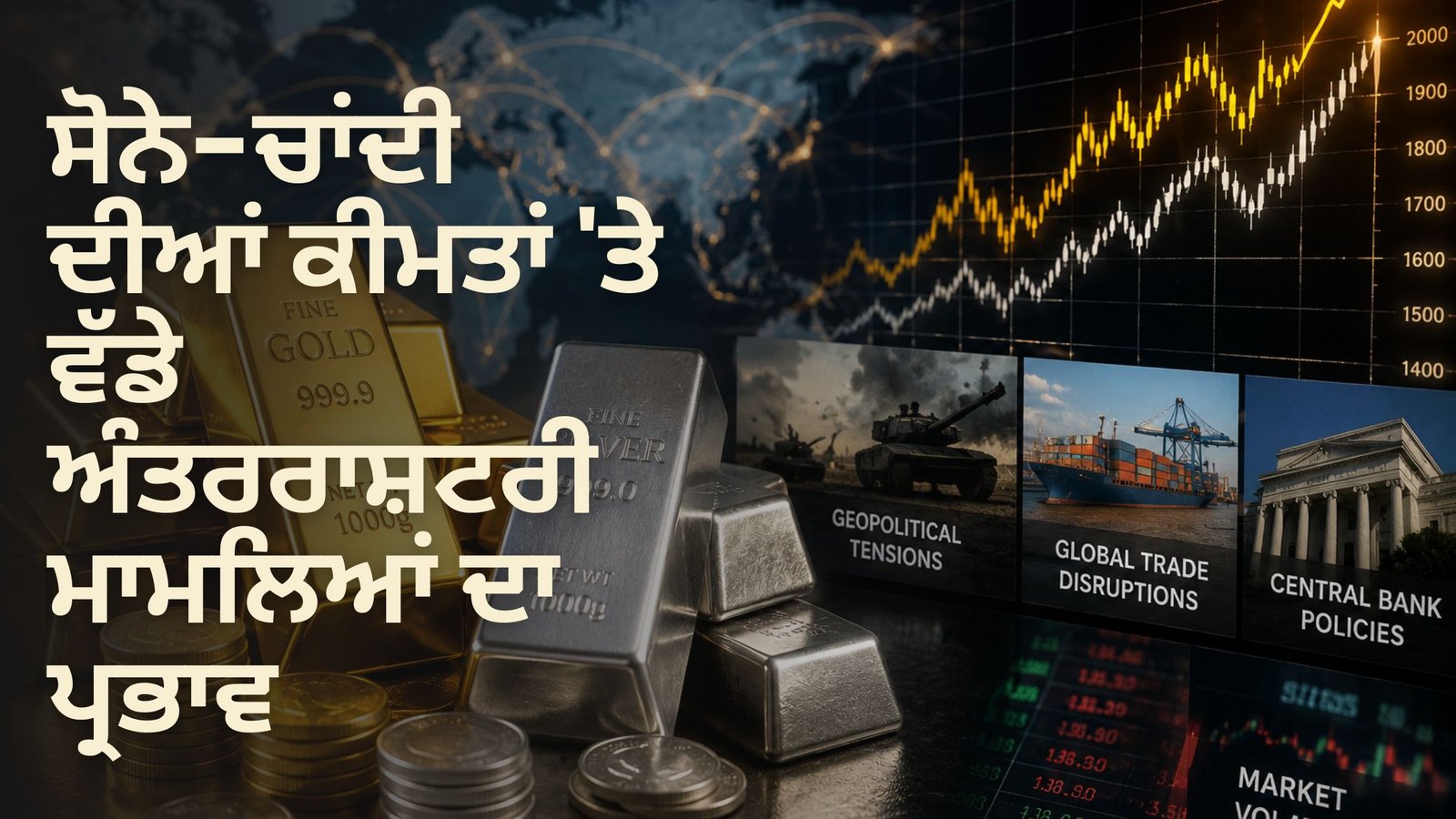ਸੋਨੇ-ਚਾਂਦੀ ਦੀਆਂ ਕੀਮਤਾਂ ‘ਤੇ ਵੱਡੇ ਅੰਤਰਰਾਸ਼ਟਰੀ ਮਾਮਲਿਆਂ ਦਾ ਪ੍ਰਭਾਵ