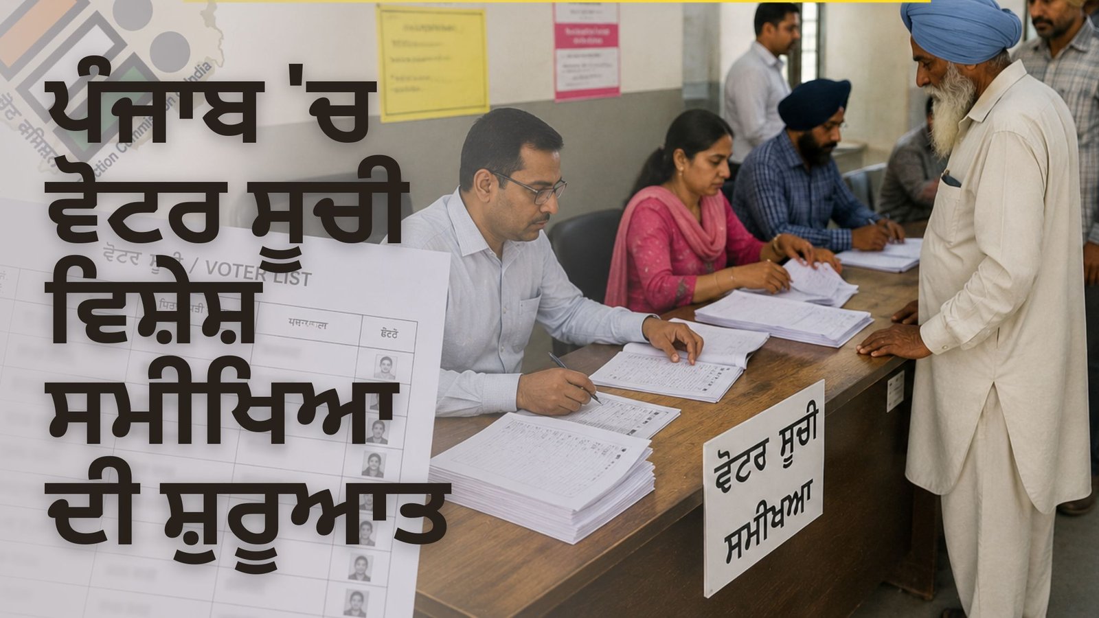 ਪੰਜਾਬ ‘ਚ ਵੋਟਰ ਸੂਚੀ ਵਿਸ਼ੇਸ਼ ਸਮੀਖਿਆ ਦੀ ਸ਼ੁਰੂਆਤ