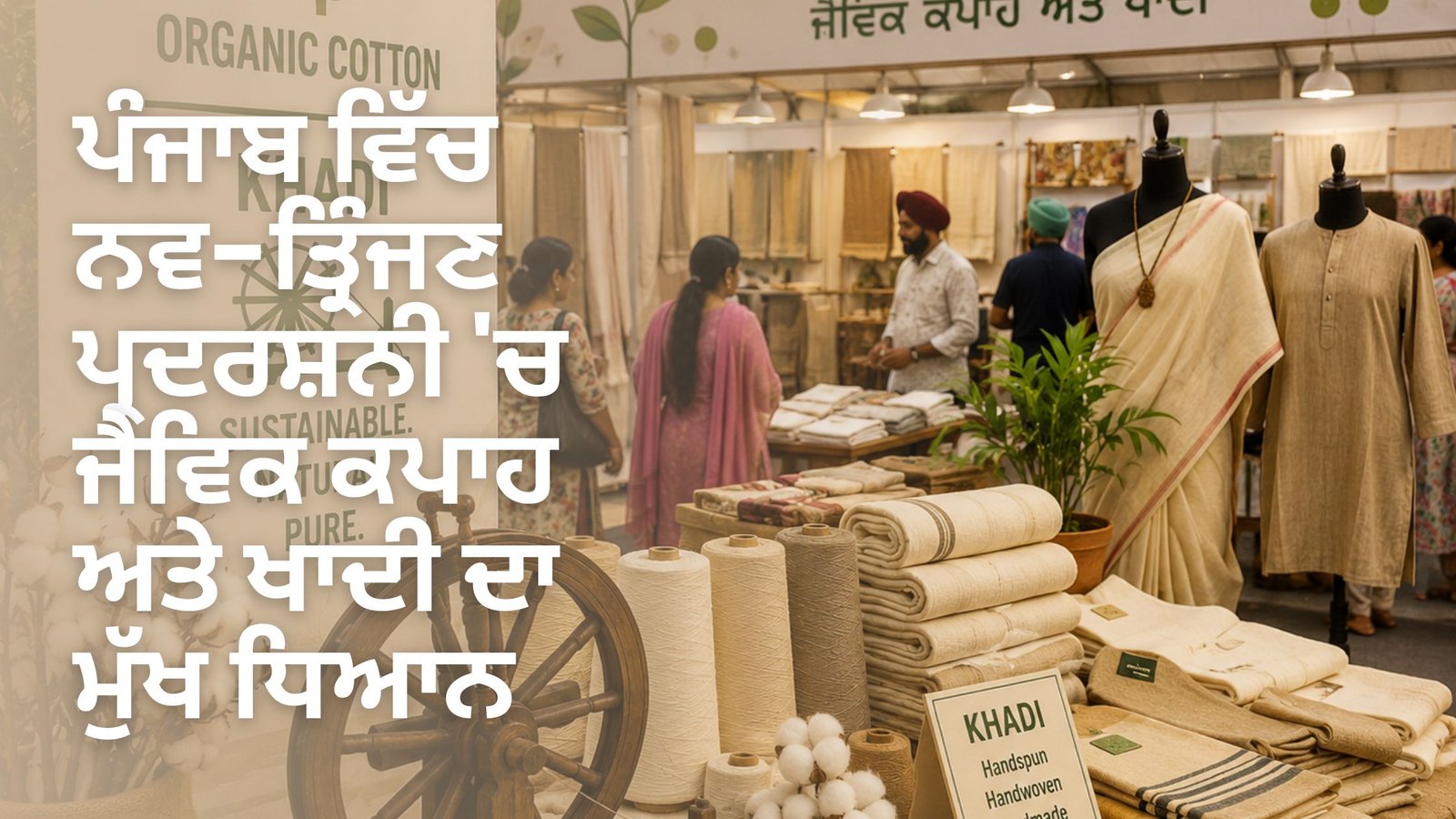 ਪੰਜਾਬ ਵਿੱਚ ਨਵ-ਤ੍ਰਿੰਜਣ ਪ੍ਰਦਰਸ਼ਨੀ ‘ਚ ਜੈਵਿਕ ਕਪਾਹ ਅਤੇ ਖਾਦੀ ਦਾ ਮੁੱਖ ਧਿਆਨ