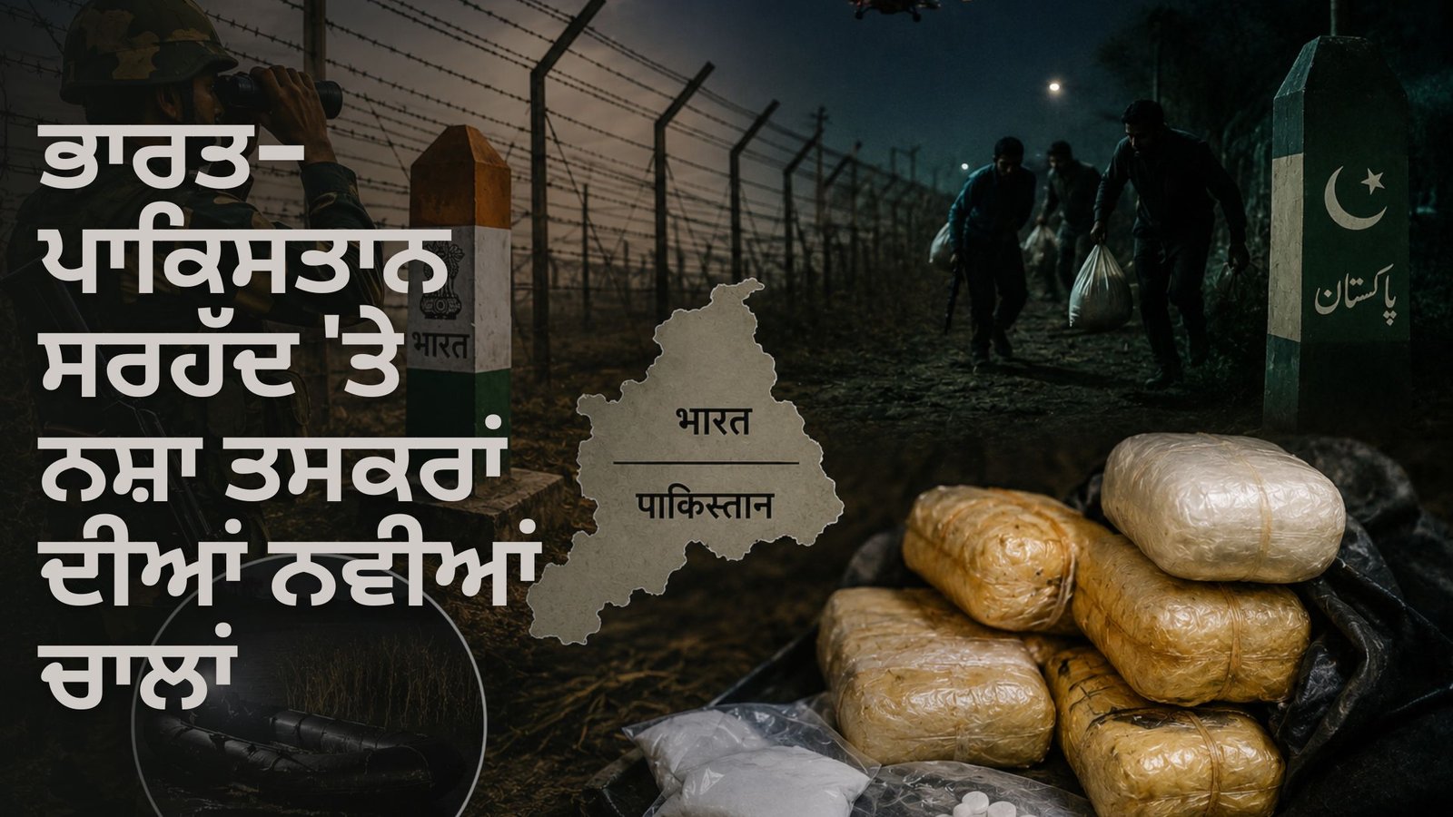 ਭਾਰਤ-ਪਾਕਿਸਤਾਨ ਸਰਹੱਦ ‘ਤੇ ਨਸ਼ਾ ਤਸਕਰਾਂ ਦੀਆਂ ਨਵੀਆਂ ਚਾਲਾਂ