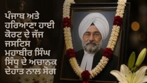 ਜਸਟਿਸ ਮਹਾਬੀਰ ਸਿੰਘ ਸਿੰਧੂ ਦੇਹਾਂਤ