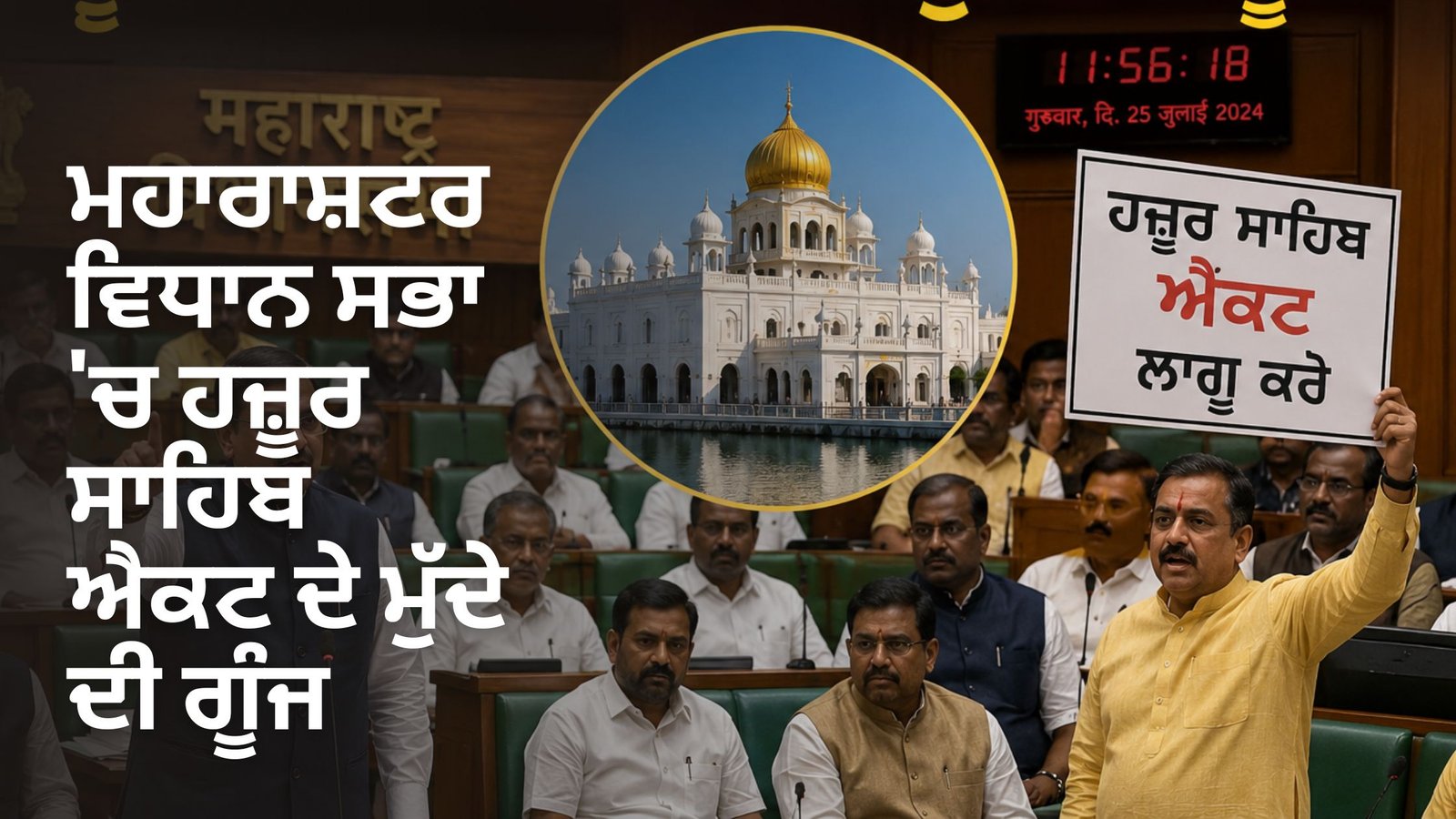 ਮਹਾਰਾਸ਼ਟਰ ਵਿਧਾਨ ਸਭਾ ‘ਚ ਹਜ਼ੂਰ ਸਾਹਿਬ ਐਕਟ ਦੇ ਮੁੱਦੇ ਦੀ ਗੂੰਜ