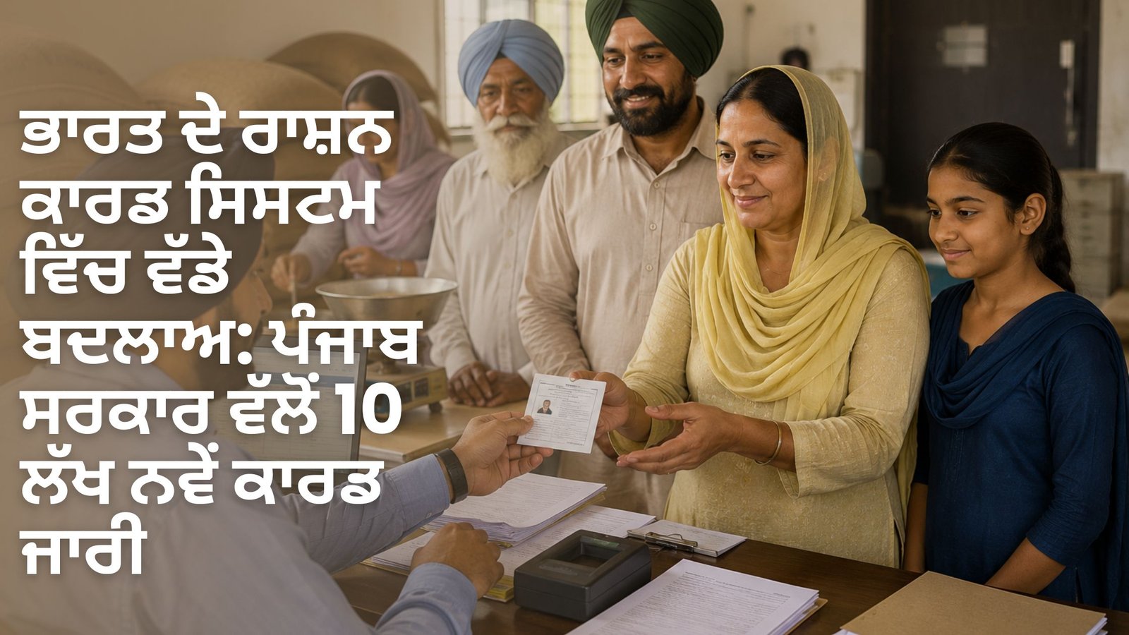 ਭਾਰਤ ਦੇ ਰਾਸ਼ਨ ਕਾਰਡ ਸਿਸਟਮ ਵਿੱਚ ਵੱਡੇ ਬਦਲਾਅ: ਪੰਜਾਬ ਸਰਕਾਰ ਵੱਲੋਂ 10 ਲੱਖ ਨਵੇਂ ਕਾਰਡ ਜਾਰੀ