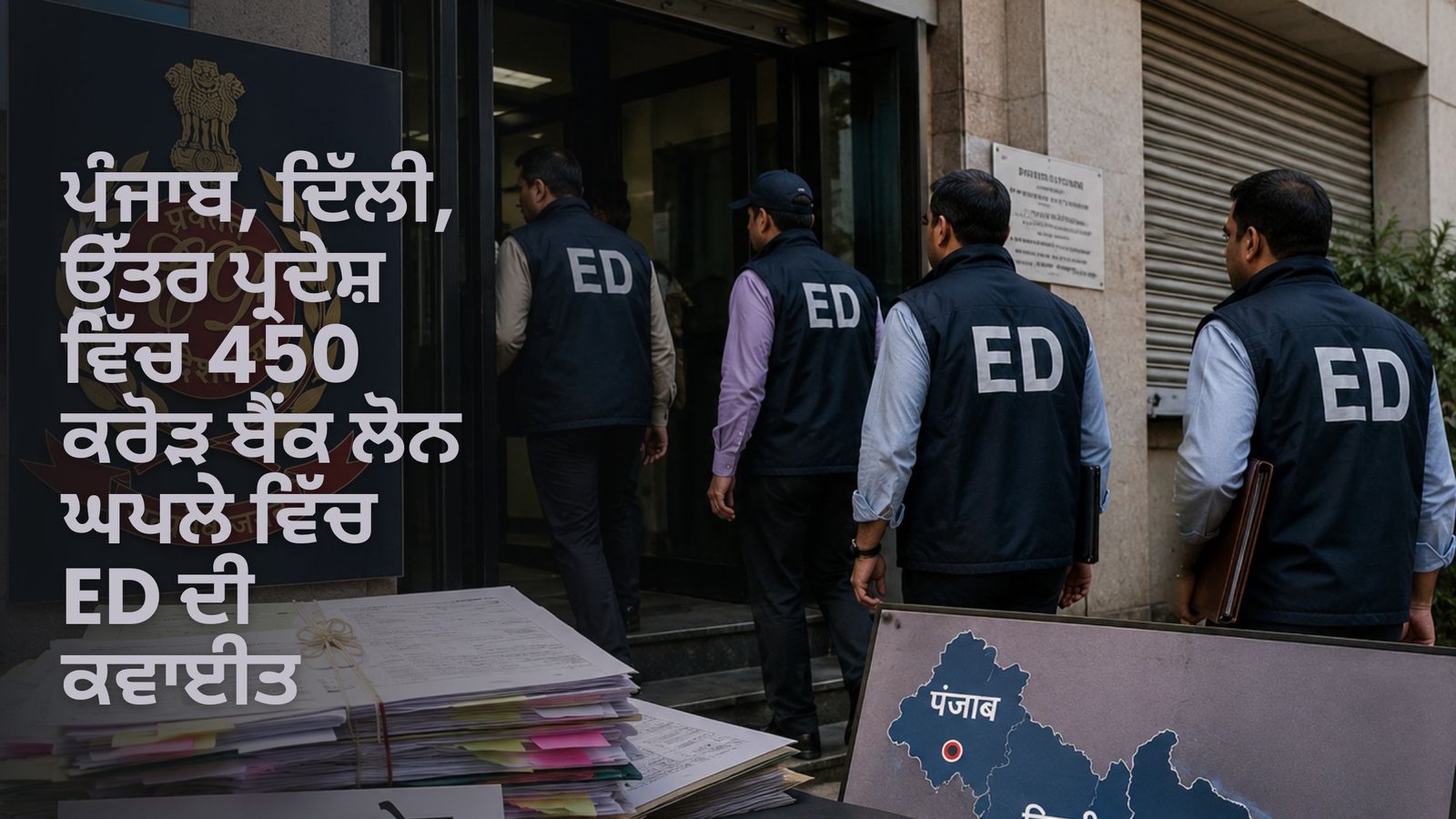 ਪੰਜਾਬ, ਦਿੱਲੀ, ਉੱਤਰ ਪ੍ਰਦੇਸ਼ ਵਿੱਚ 450 ਕਰੋੜ ਬੈਂਕ ਲੋਨ ਘਪਲੇ ਵਿੱਚ ED ਦੀ ਕਵਾਈਤ