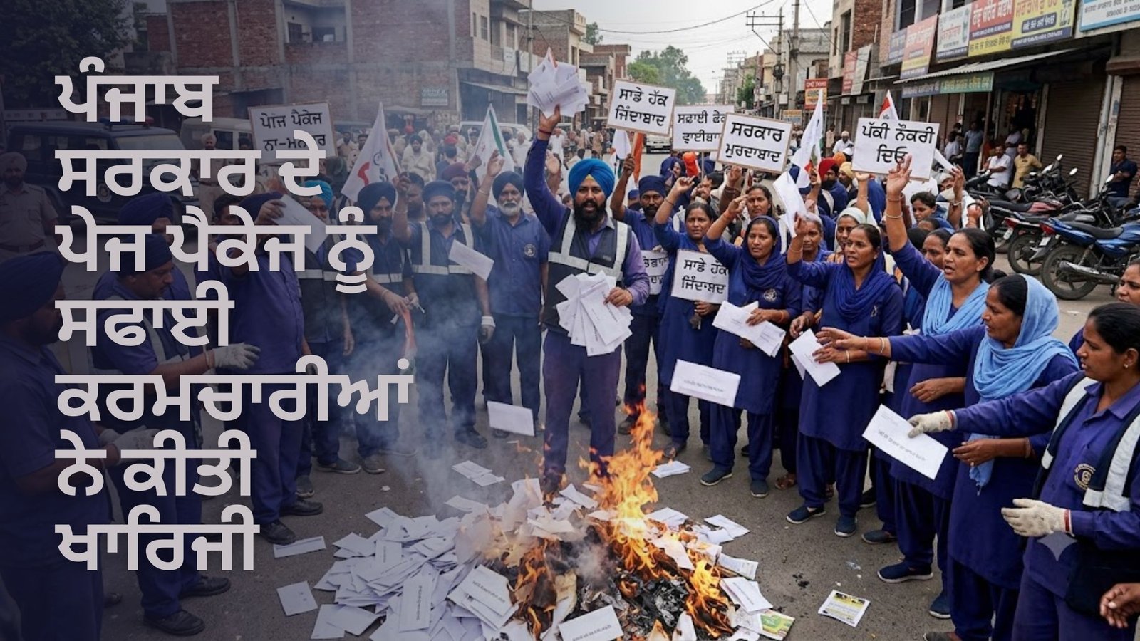 ਪੰਜਾਬ ਸਰਕਾਰ ਦੇ ਪੇਜ ਪੈਕੇਜ ਨੂੰ ਸਫਾਈ ਕਰਮਚਾਰੀਆਂ ਨੇ ਕੀਤੀ ਖਾਰਿਜੀ