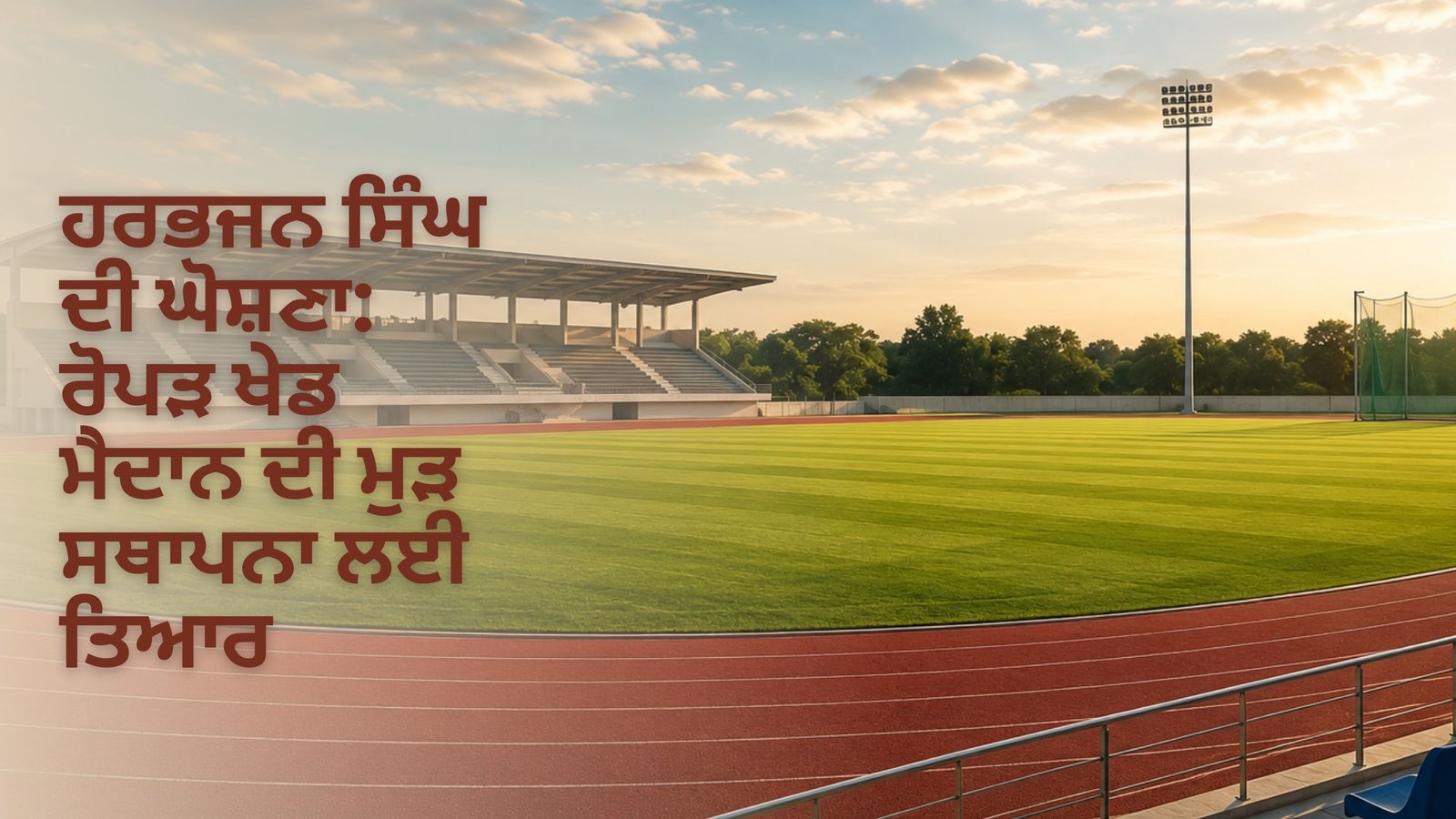 ਹਰਭਜਨ ਸਿੰਘ ਦੀ ਘੋਸ਼ਣਾ: ਰੋਪੜ ਖੇਡ ਮੈਦਾਨ ਦੀ ਮੁੜ ਸਥਾਪਨਾ ਲਈ ਤਿਆਰ