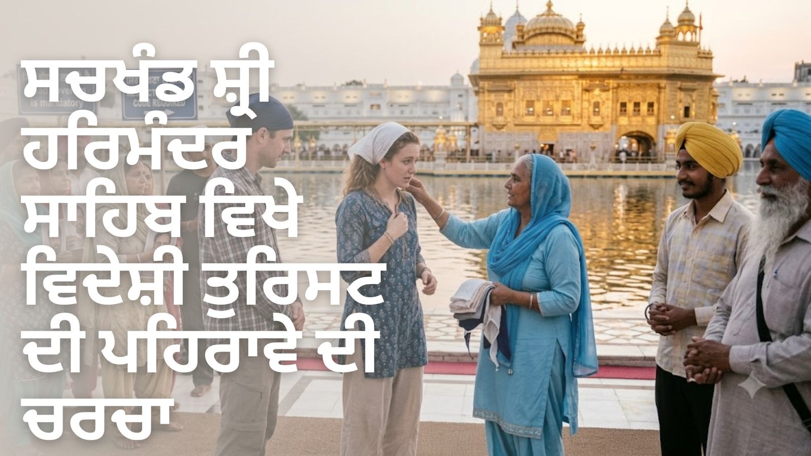 ਸਚਖੰਡ ਸ਼੍ਰੀ ਹਰਿਮੰਦਰ ਸਾਹਿਬ ਵਿਖੇ ਵਿਦੇਸ਼ੀ ਤੁਰਿਸਟ ਦੀ ਪਹਿਰਾਵੇ ਦੀ ਚਰਚਾ