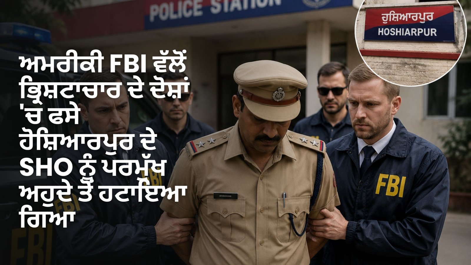 ਅਮਰੀਕੀ FBI ਵੱਲੋਂ ਭ੍ਰਿਸ਼ਟਾਚਾਰ ਦੇ ਦੋਸ਼ਾਂ ‘ਚ ਫਸੇ ਹੋਸ਼ਿਆਰਪੁਰ ਦੇ SHO ਨੂੰ ਪਰਮੁੱਖ ਅਹੁਦੇ ਤੋਂ ਹਟਾਇਆ ਗਿਆ