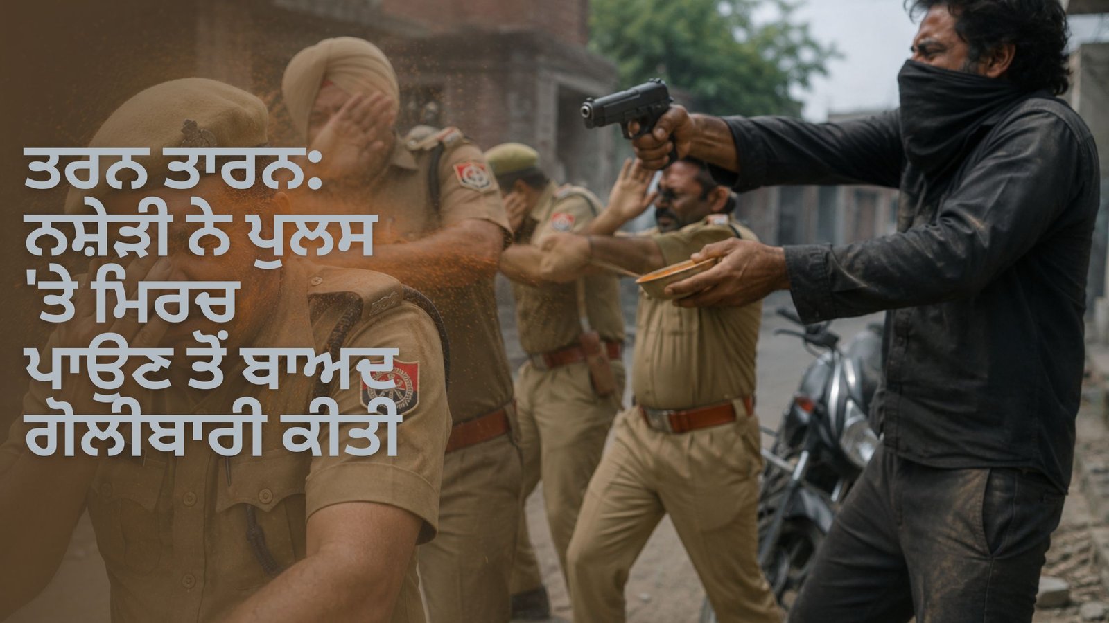 ਤਰਨ ਤਾਰਨ: ਨਸ਼ੇੜੀ ਨੇ ਪੁਲਸ ‘ਤੇ ਮਿਰਚ ਪਾਉਣ ਤੋਂ ਬਾਅਦ ਗੋਲੀਬਾਰੀ ਕੀਤੀ