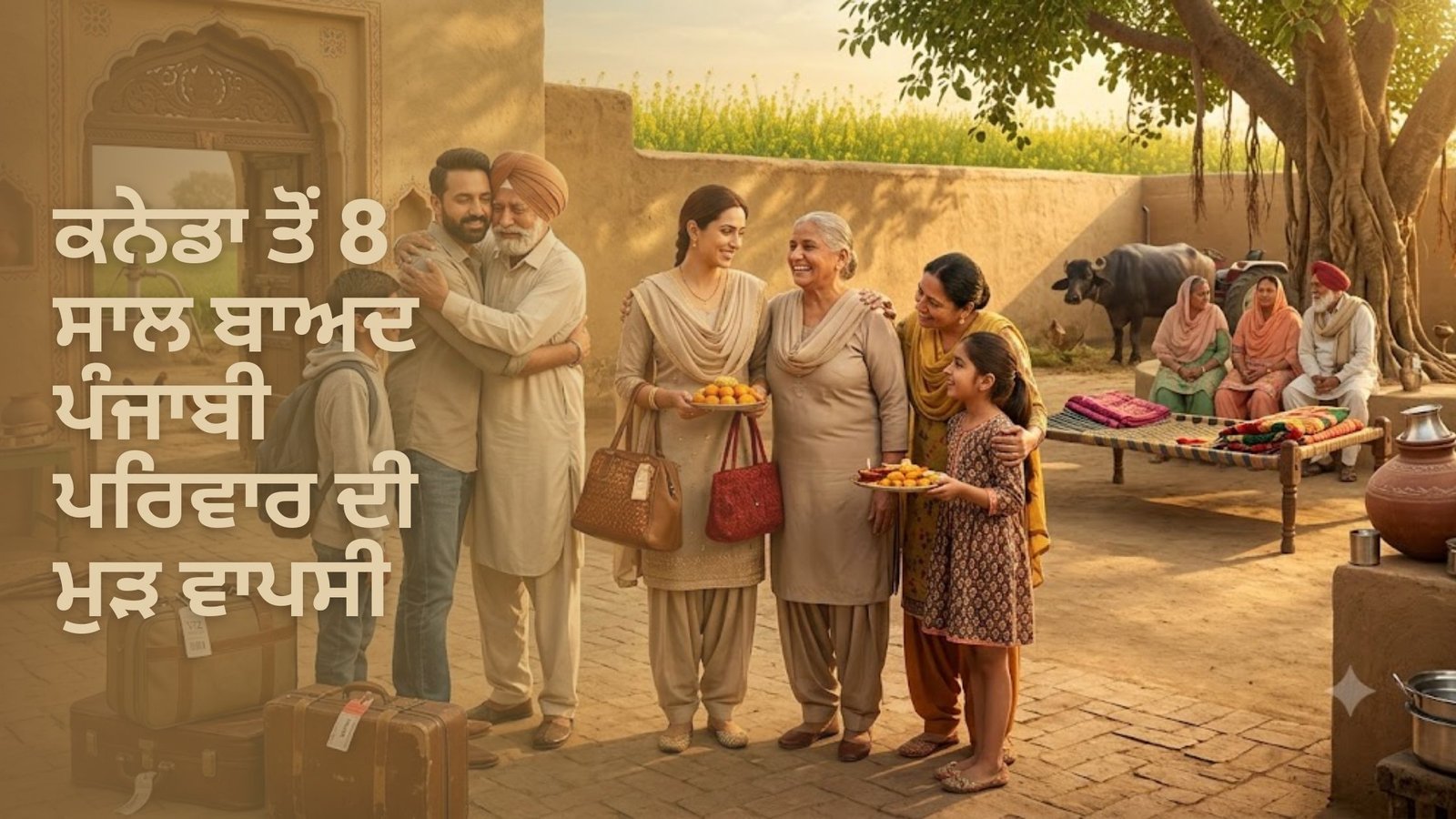 ਕਨੇਡਾ ਤੋਂ 8 ਸਾਲ ਬਾਅਦ ਪੰਜਾਬੀ ਪਰਿਵਾਰ ਦੀ ਮੁੜ ਵਾਪਸੀ