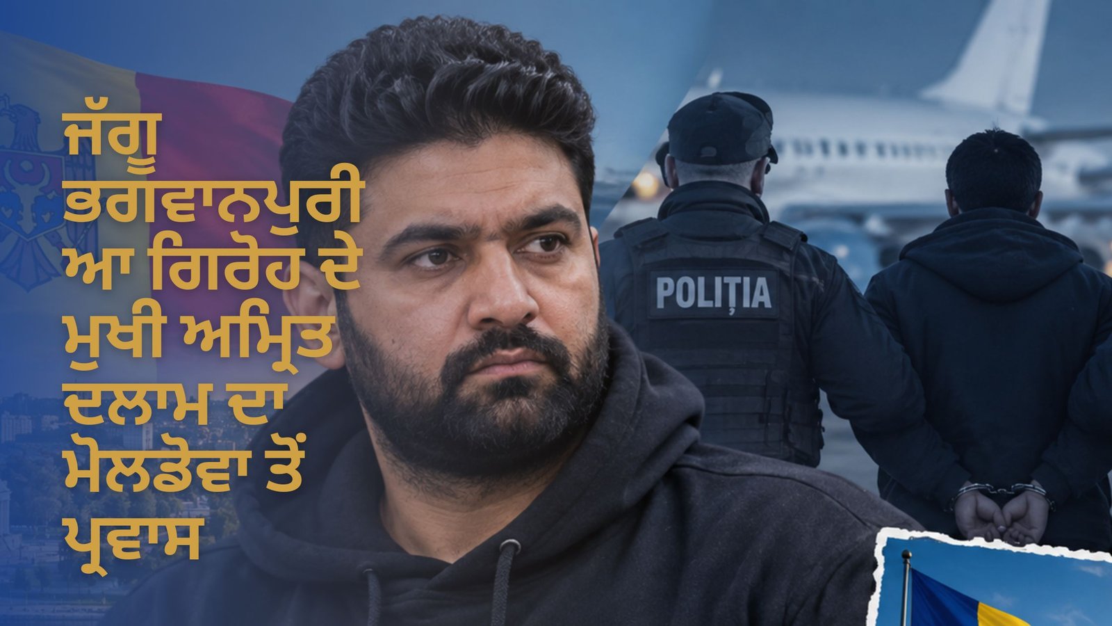 ਜੱਗੂ ਭਗਵਾਨਪੁਰੀਆ ਗਿਰੋਹ ਦੇ ਮੁਖੀ ਅਮ੍ਰਿਤ ਦਲਾਮ ਦਾ ਮੋਲਡੋਵਾ ਤੋਂ ਪ੍ਰਵਾਸ
