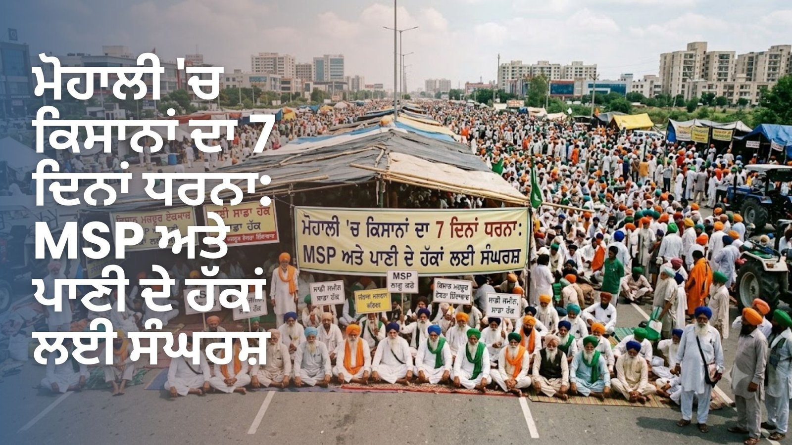 ਮੋਹਾਲੀ ‘ਚ ਕਿਸਾਨਾਂ ਦਾ 7 ਦਿਨਾਂ ਧਰਨਾ: MSP ਅਤੇ ਪਾਣੀ ਦੇ ਹੱਕਾਂ ਲਈ ਸੰਘਰਸ਼